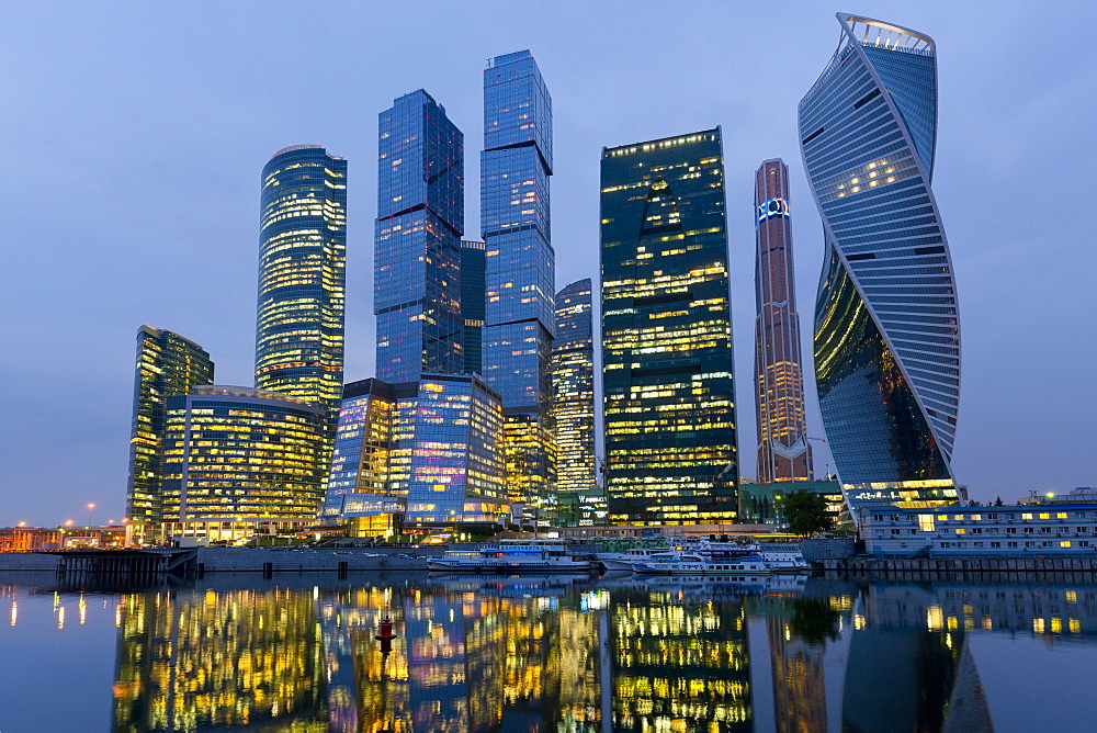 Moscow City skyscrapers, Moscow, Russia, Europe