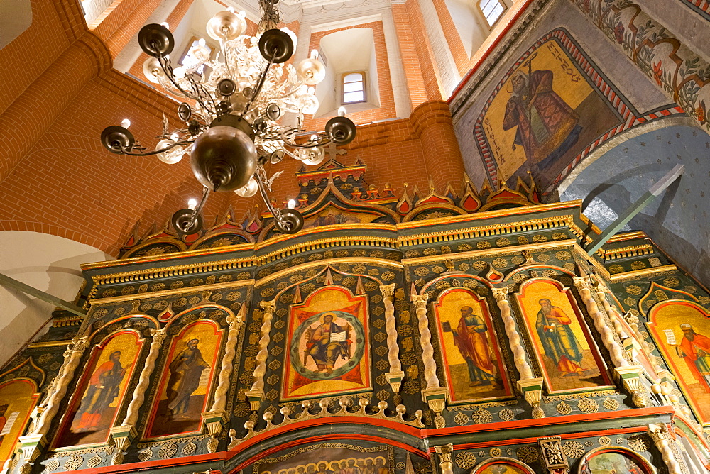 Iconostasis inside St. Basil's Cathedral, UNESCO World Heritage Site, Moscow, Russia, Europe