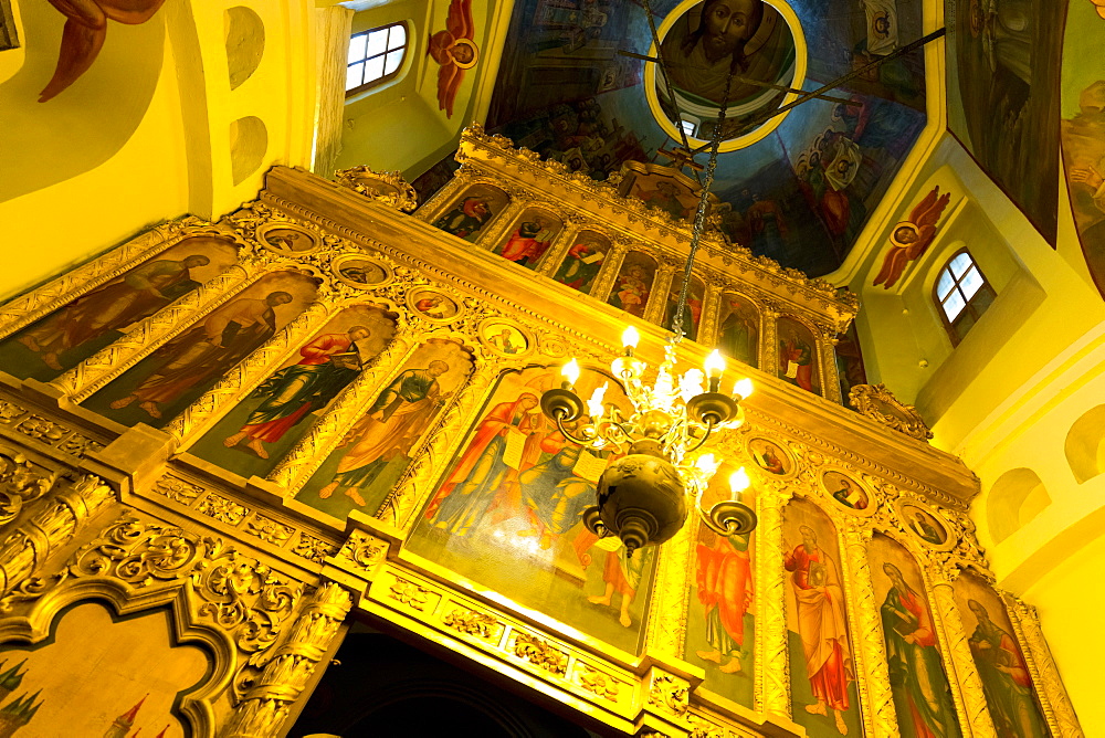 Iconostasis inside St. Basil's Cathedral, Moscow, Russia, Europe