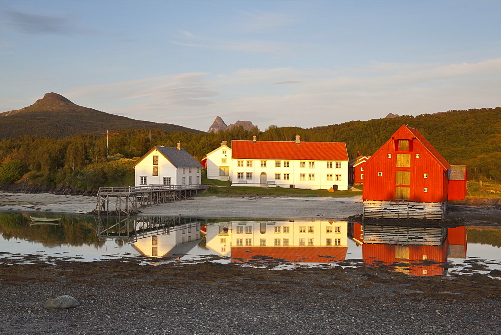 The old trading centre of Kjerringoy, Nordland, Norway, Scandinavia, Europe 