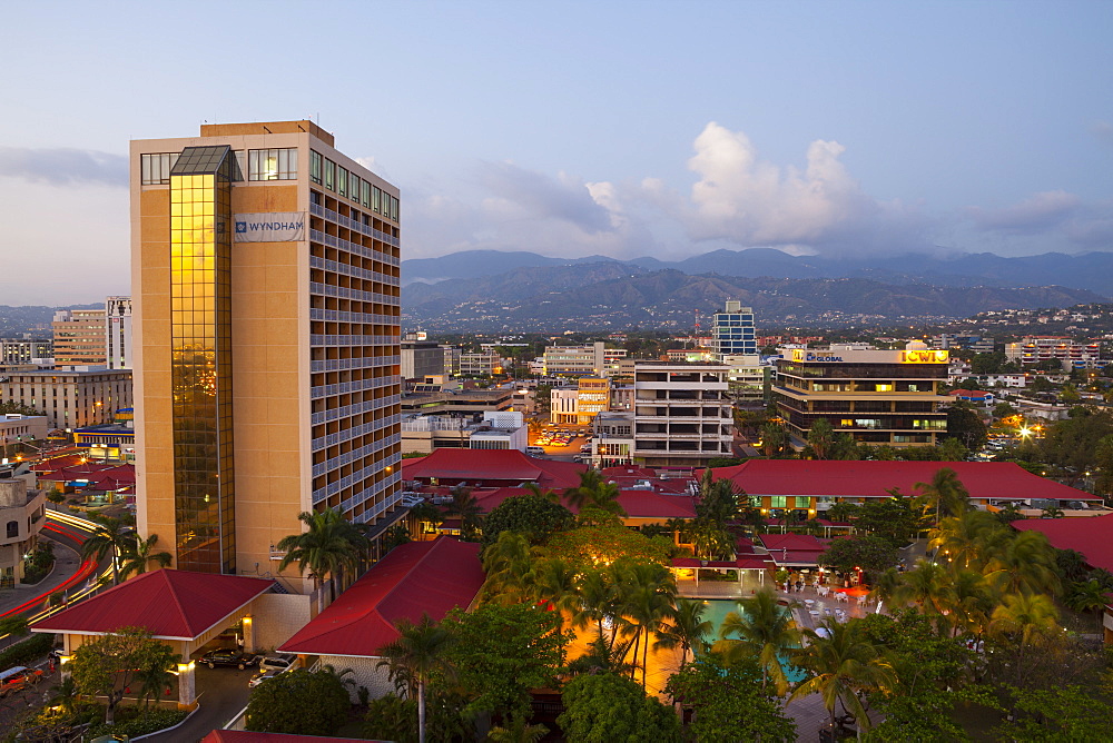 Elevated view over central Kingston, St. Andrews Parish, Jamaica, West Indies, Caribbean, Central America 