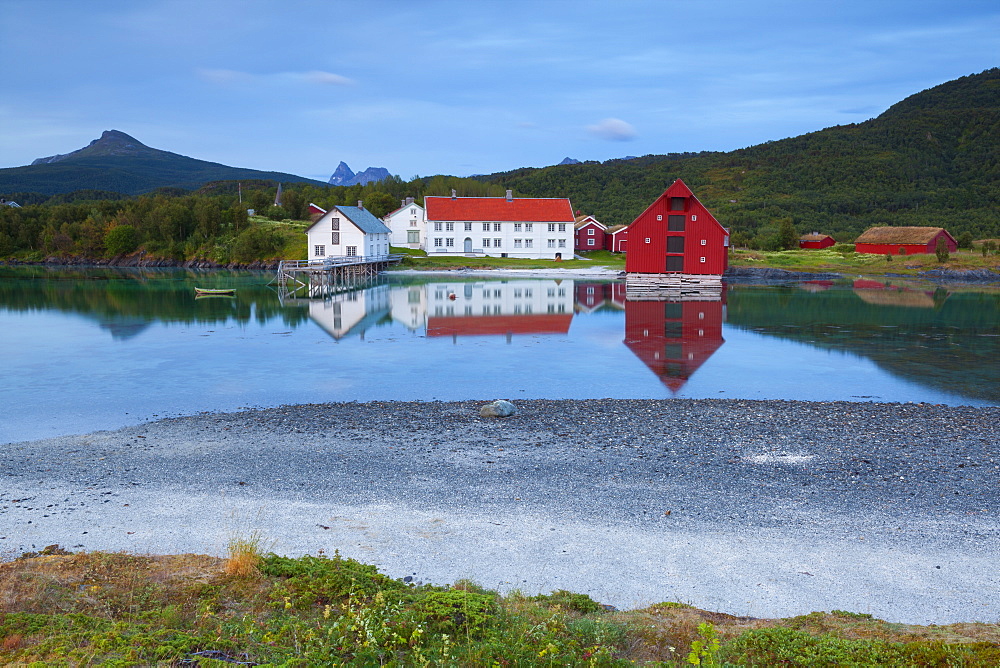 The old trading centre of Kjerringoy, Nordland, Norway, Scandinavia, Europe