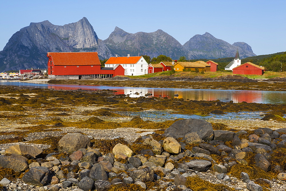 The old trading centre of Kjerringoy, Nordland, Norway, Scandinavia, Europe