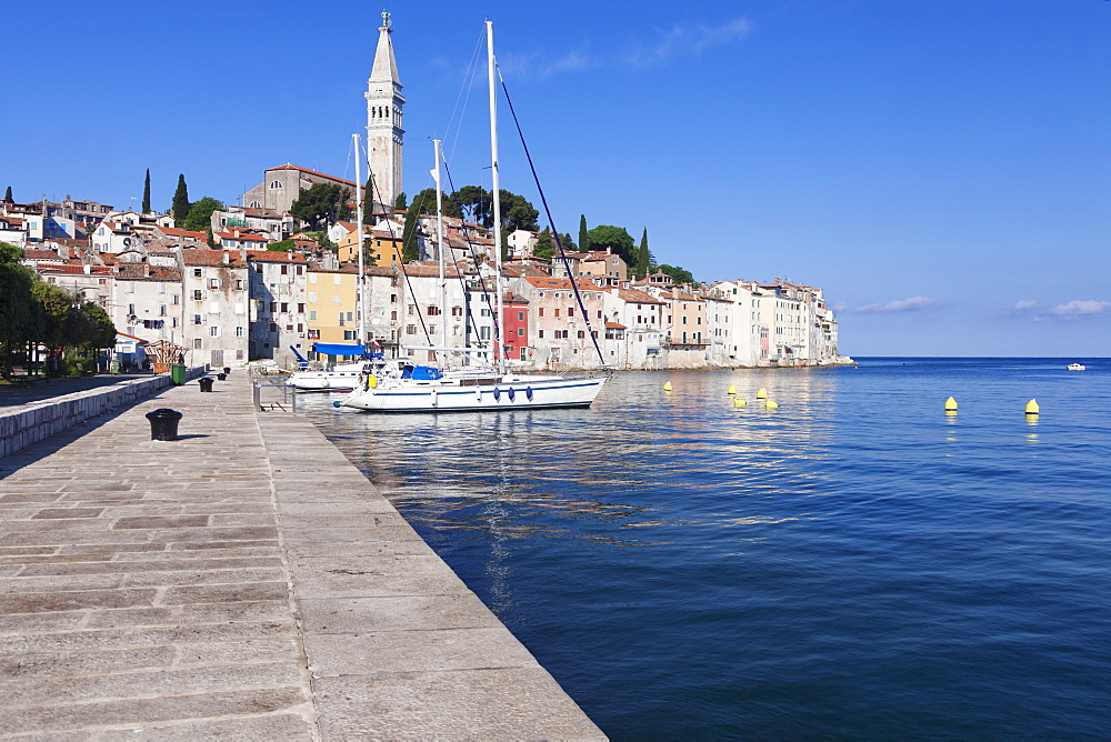 Old town and the cathedral of St. Euphemia, Rovinj, Istria, Croatia, Adriatic, Europe