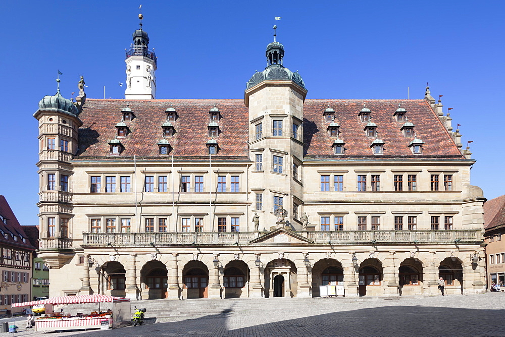 Town Hall, Rothenburg ob der Tauber, Romantic Road (Romantische Strasse), Franconia, Bavaria, Germany, Europe