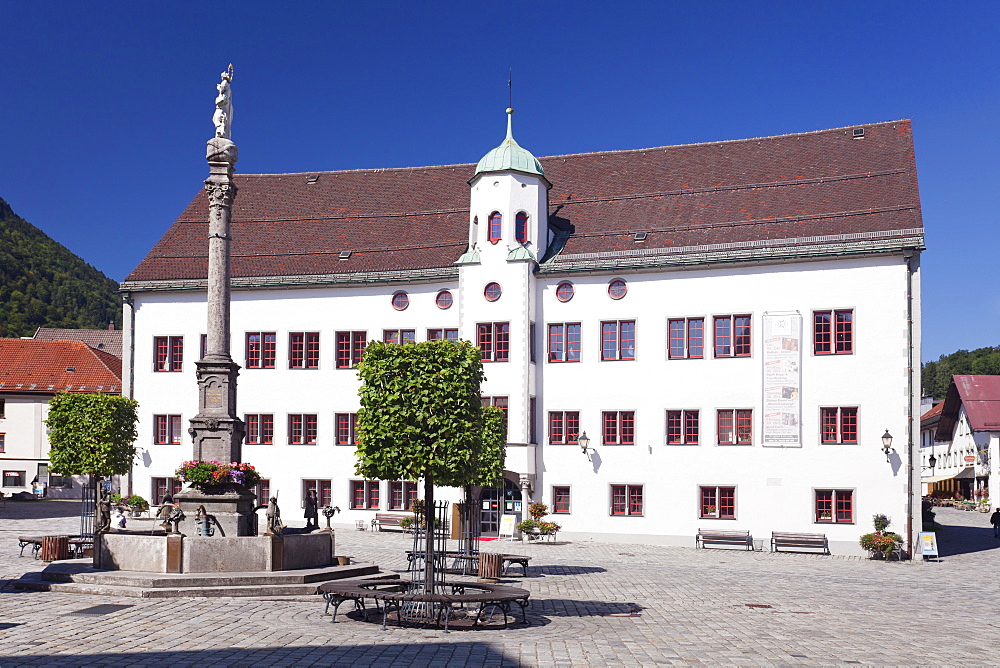 Town hall at the marketplace, Immenstadt, Allgau, Bavaria, Germany, Europe 