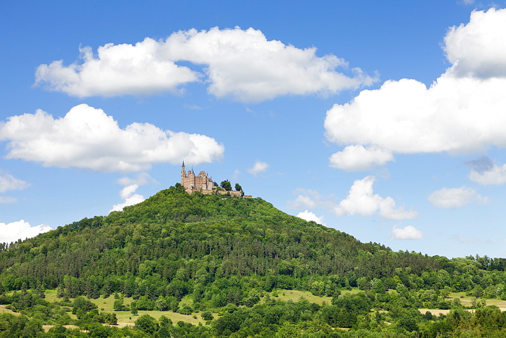 Hohenzollern Castle near Hechingen, Swabian Alb, Baden Wurttemberg, Germany, Europe 