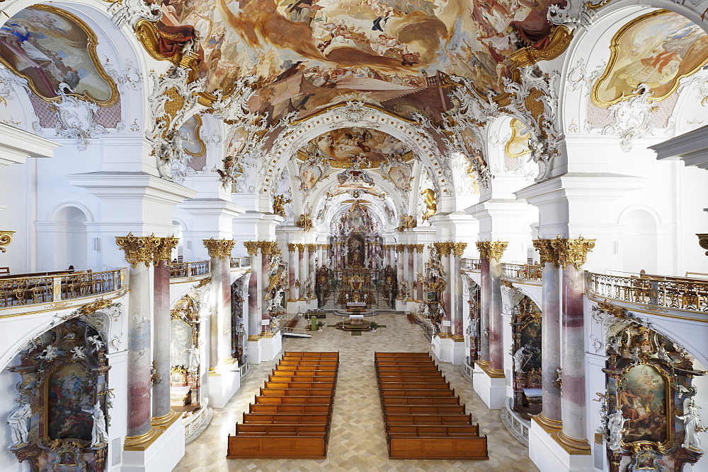 Zwiefalten Minster, Munster Unseren Lieben Frau, Zwiefalten, Upper Swabian Baroque Route, Swabian Alb, Baden Wurttemberg, Germany, Europe