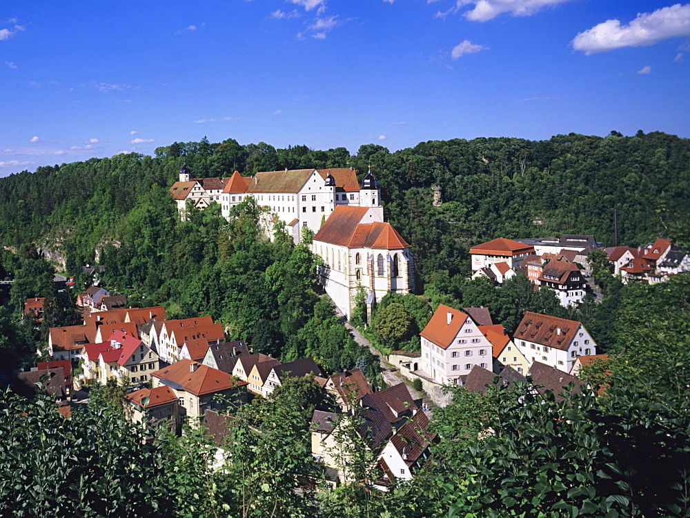 Castle and Pilgrimage Church of St. Anna, Haigerloch, Swabian Alb, Baden Wurttemberg, Germany, Europe