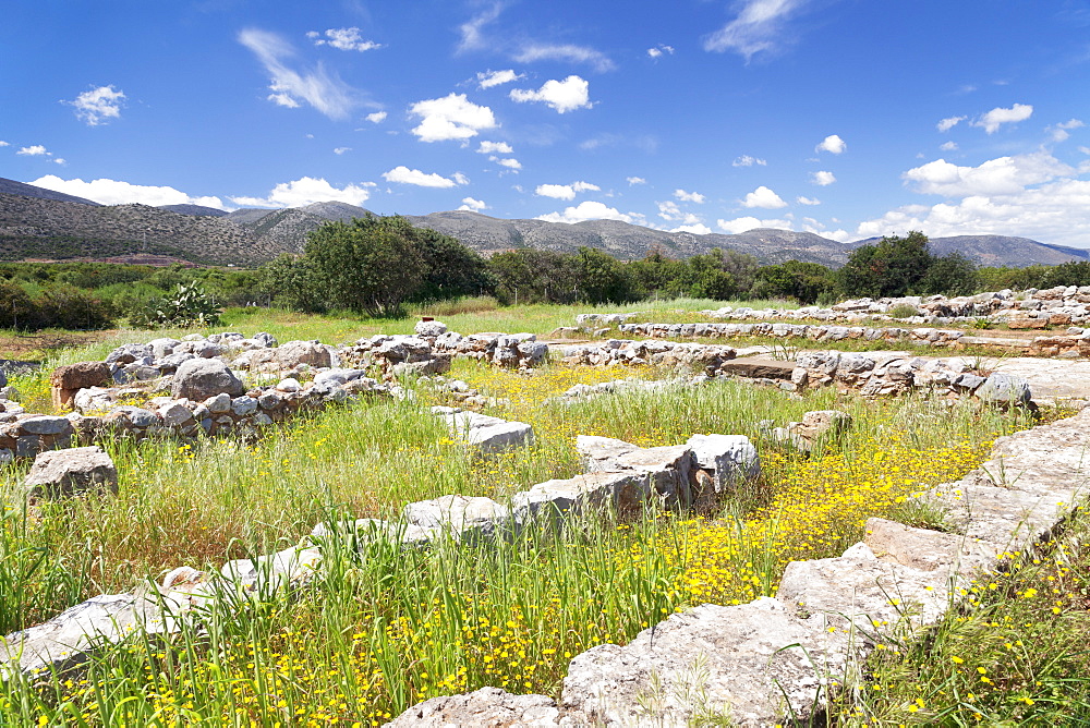 Minoian Palace, excavation site,  Malia, Heraklion, Crete Island, Crete, Greece