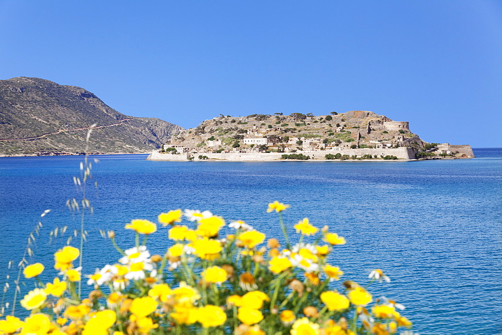 Spinalonga Island (Kalidon), former leper colony, Gulf of Mirabello, Lasithi, Eastern Crete, Crete, Greek Islands, Greece, Europe