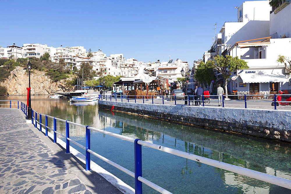 Voulismeni Lake, Agios Nikolaos, Lasithi, Crete, Greek Islands, Greece, Europe