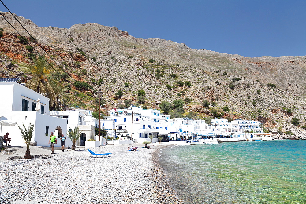 Local beach, Loutro, South Crete, Crete, Greek Islands, Greece, Europe