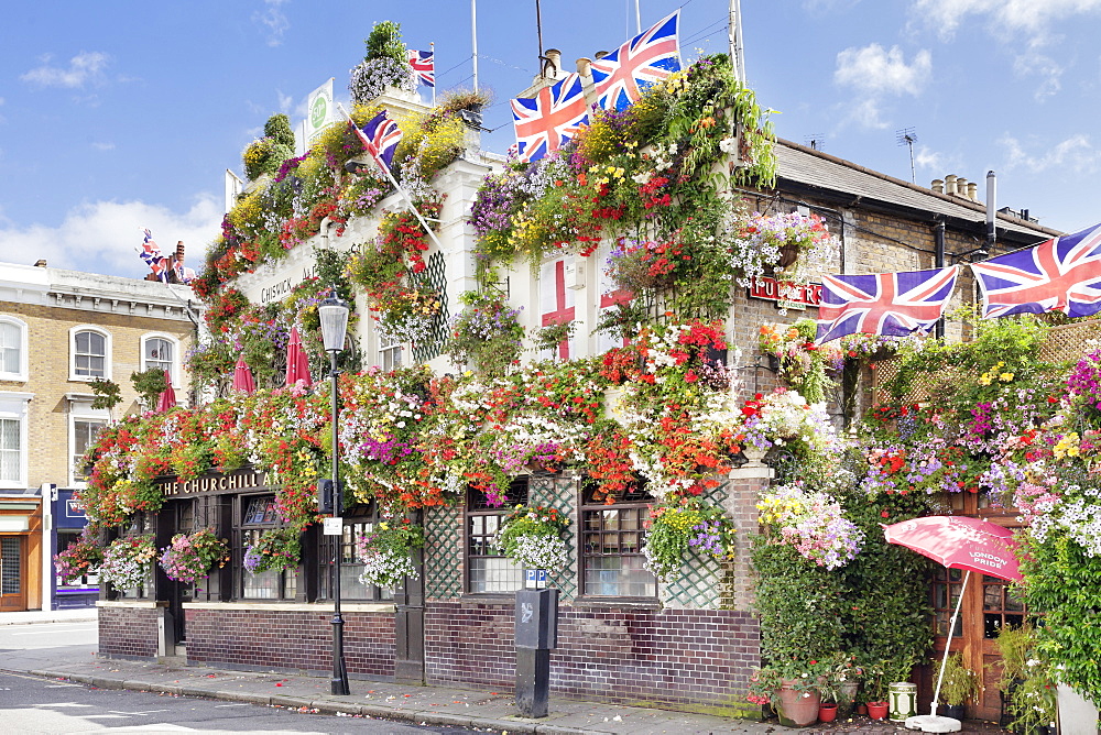 Churchill Arms Pub, Kensington, London, England, United Kingdom, Europe