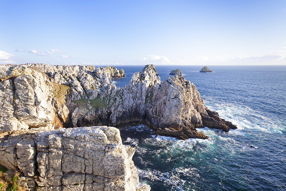 Pointe de Penhir and Tas de Pois, Peninsula of Crozon, Finistere, Brittany, France, Europe 