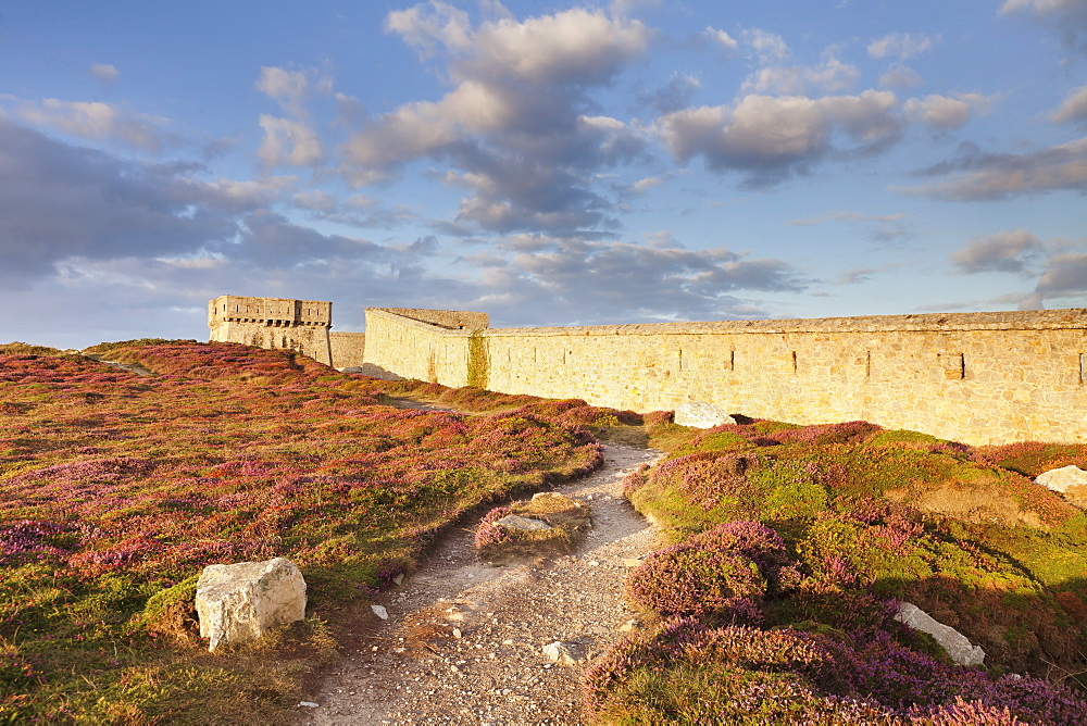 Fortress at Pointe de Toulinguet, Peninsula of Crozon, Finistere, Brittany, France, Europe 