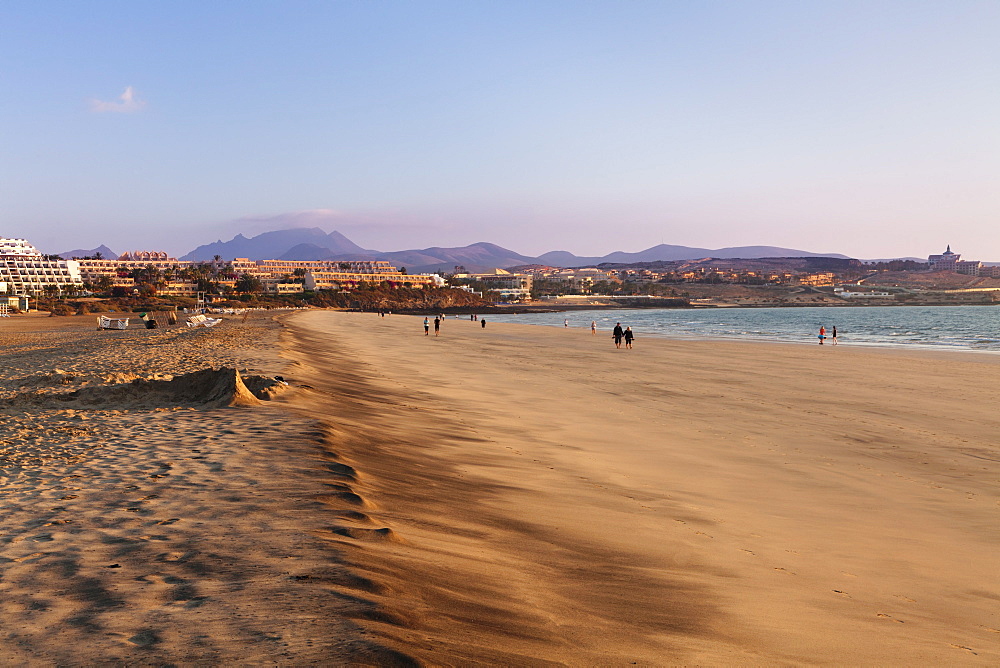 Beach of Costa Calma at sunrise, Fuerteventura, Canary Islands, Spain, Atlantic, Europe 