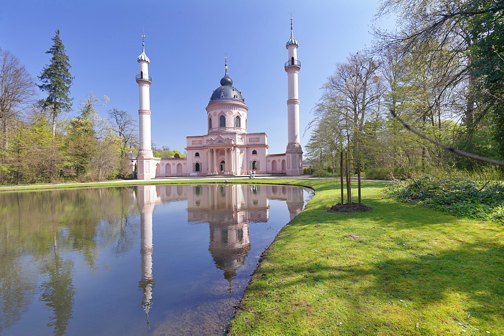 Mosque in Castle Gardens, Schloss Schwetzingen Palace, Schwetzingen, Baden-Wurttemberg, Germany, Europe