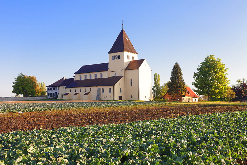 St. Georg church, Oberzell, UNESCO World Heritage Site, Reichenau Island, Lake Constance, Baden-Wurttemberg, Germany, Europe