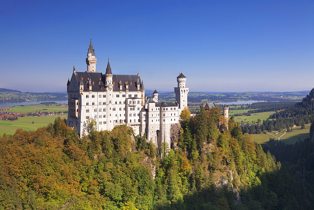 Neuschwanstein Castle, Fussen, Allgau, Allgau Alps, Bavaria, Germany, Europe