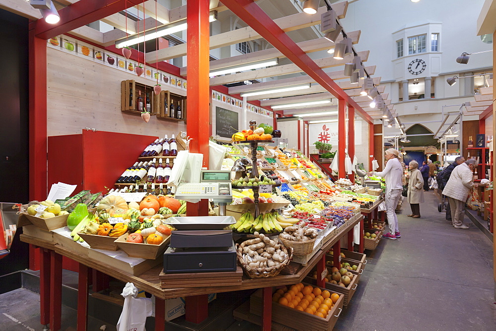 Market hall, Stuttgart, Baden-Wurttemberg, Germany, Europe