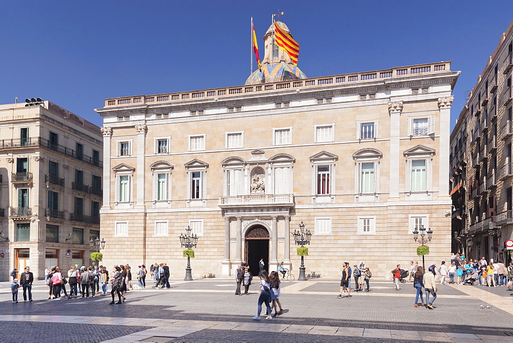 Palau de la Generalitat, Seat of Autonomous Government, Placa de Sant Jaume, Barri Gotic, Barcelona, Catalonia, Spain, Europe