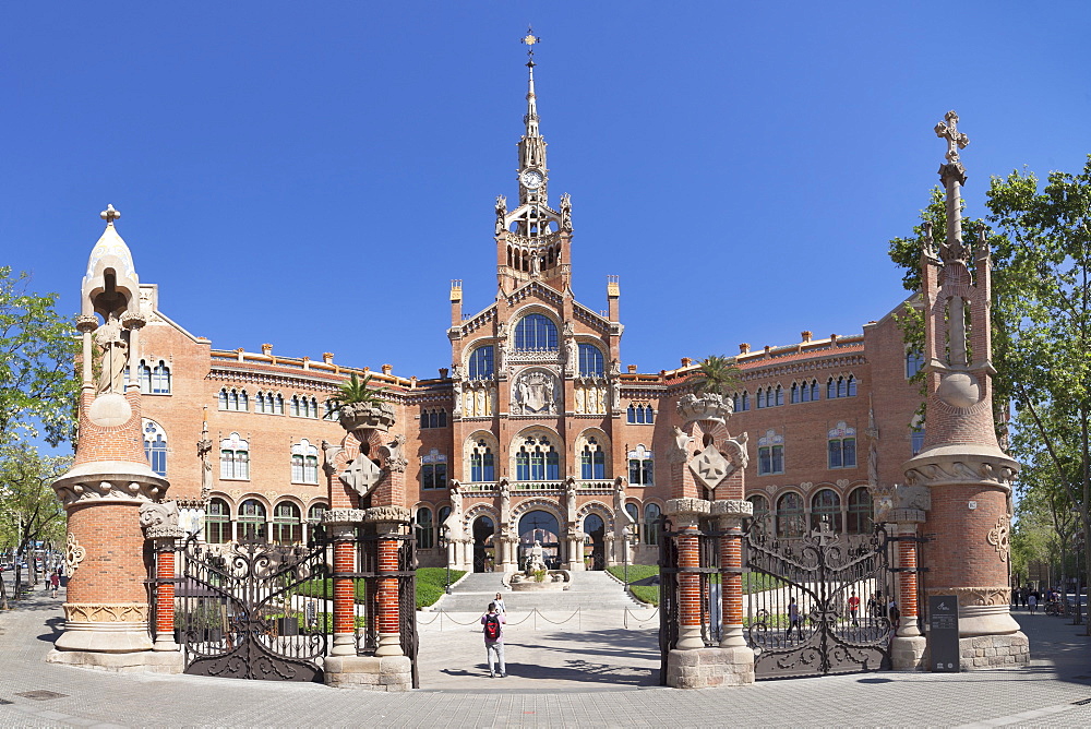 Sant Pau Hospital, Lluis Domenech i Montaner, UNESCO World Heritage Site, Modernisme, Barcelona, Catalonia, Spain, Europe