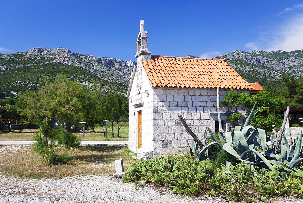 Chapel at the beach of Viganj, near Orebic, Peljesac, Dalmatia, Croatia, Europe 