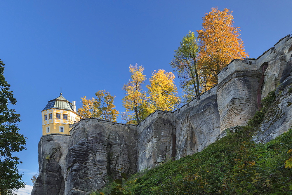 Friedrichsburg, Maison de plaisance, Koenigstein Fortress, Saxony Switzerland National Park, Saxony, Germany, Europe