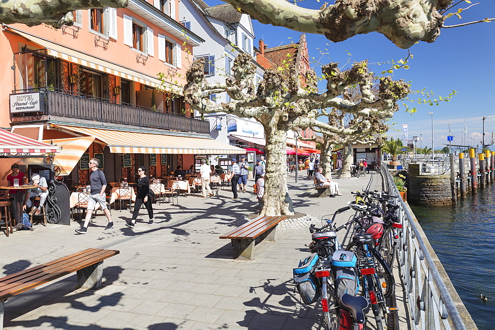 Promenade, Meersburg, Lake Constance, Baden-Wurttemberg, Germany, Europe