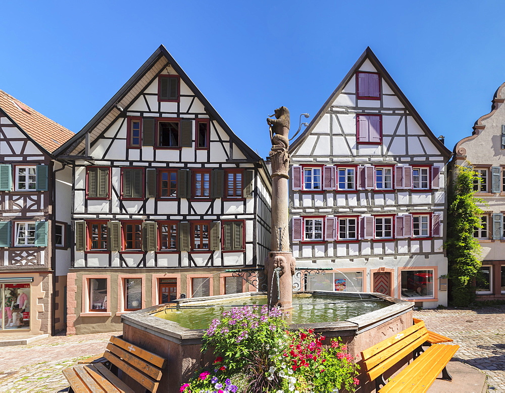 Market Place, Schiltach, Black Forest, Kinzigtal Valley, Baden-Wurttemberg, Germany, Europe