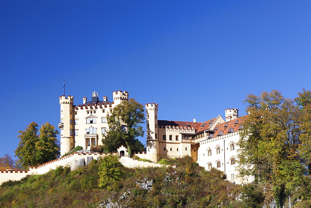 Hohenschwangau Castle, Hohenschwangau, Fussen, Ostallgau, Allgau, Bavaria, Germany, Europe 