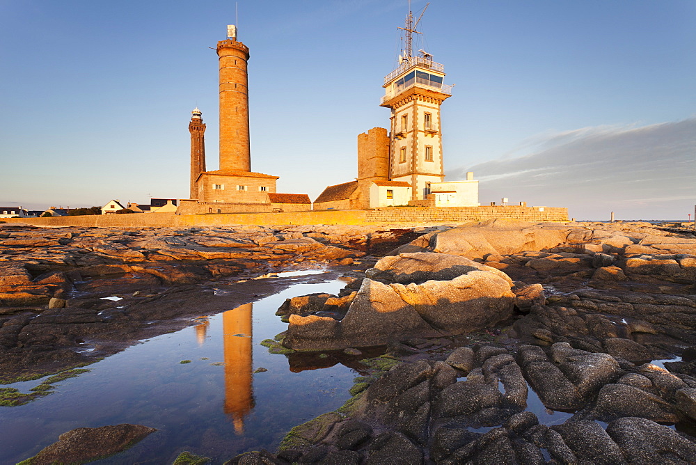 The Lighthouse of Phare d'Eckmuhl, Penmarc'h, Finistere, Brittany, France, Europe 