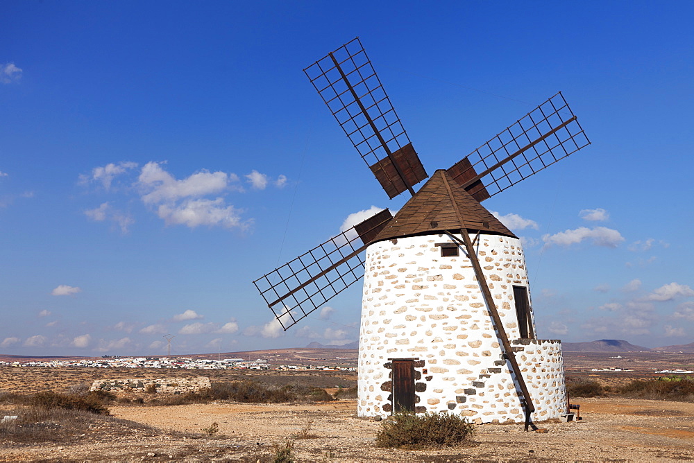 Windmill, Valles de Ortega, Fuerteventura, Canary Islands, Spain, Europe 