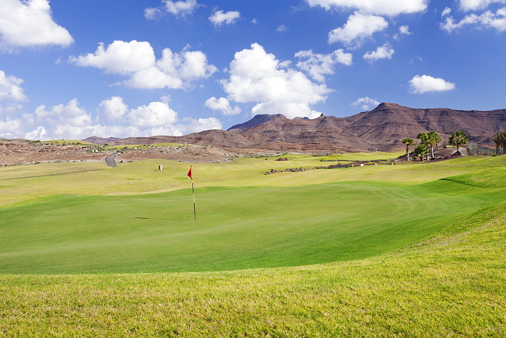 Golf course, Las Playitas, Fuerteventura, Canary Islands, Spain, Europe 