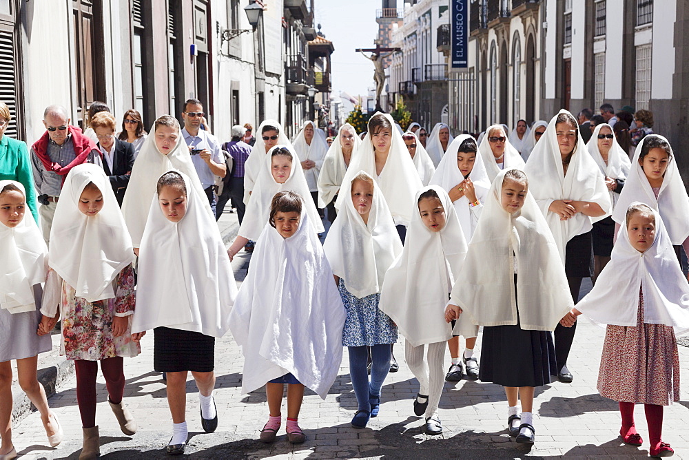 Easter procession Semana Santa, Vegueta old town, Las Palmas, Gran Canaria, Canary Islands, Spain, Europe