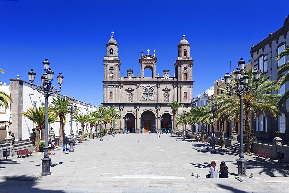 Santa Ana Cathedral, Plaza Santa Ana, Vegueta Old Town, Las Palmas, Gran Canaria, Canary Islands, Spain, Europe 