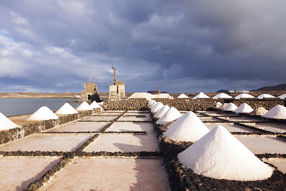 Salinas de Janubio, Lanzarote, Canary Islands, Spain, Atlantic, Europe 