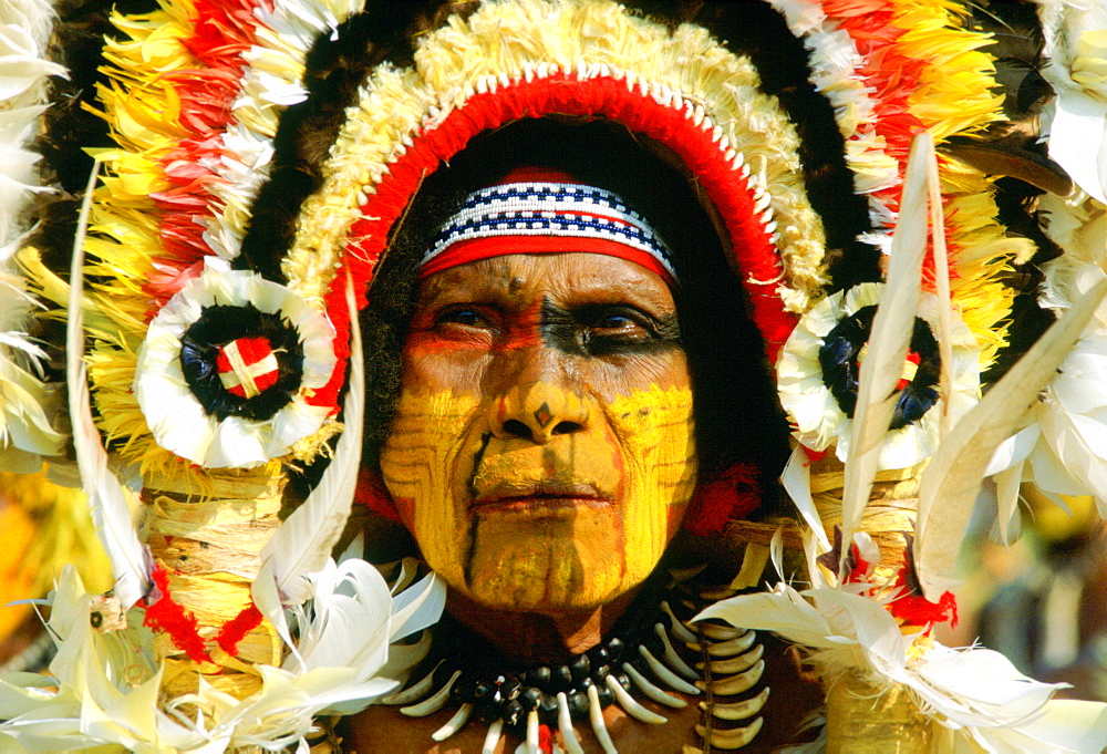 Man at Sing Sing tribal gathering  Mount Hagen, Papua New Guinea