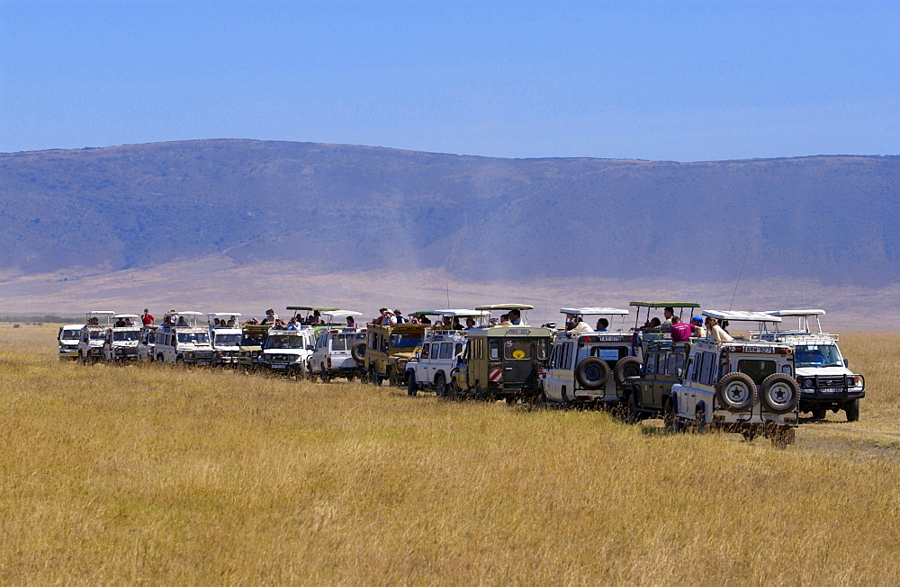 Tourists in the Ngorongoro Crater,Tanzania