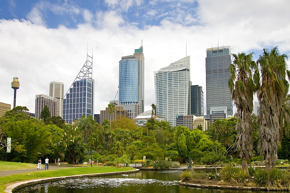 View of the Sydney skyline from the Royal Botanical Gardens, Australia