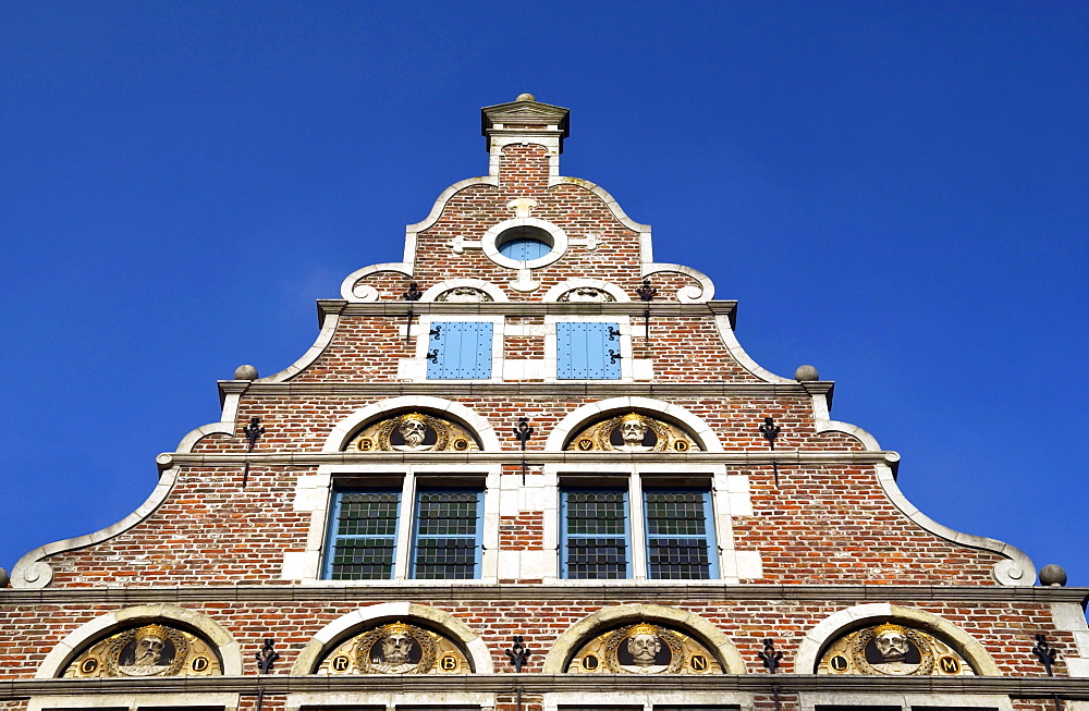 Restaurant building in Burgstraat, Brussels, Belgium