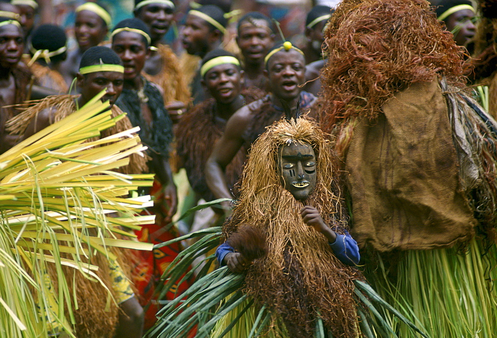 Tribal dancers at a festival in Cameroon, Africa