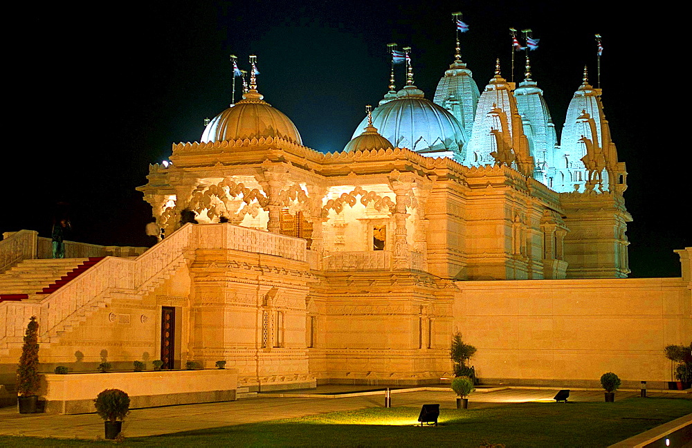 Shri Swaminarayan Mandir Temple for Hindu worship in Neasden, North London, England