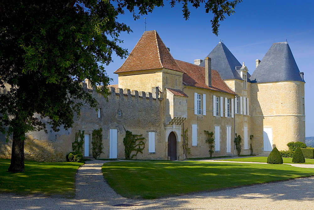 Chateau d'Yquem, Sauternes, France constructed in 15th Century with later additions