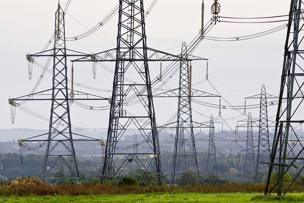 Electricity pylons, England, United Kingdom