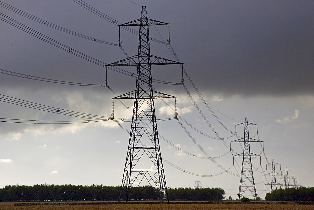 Electricity pylons in Cirencester, Gloucestershire, United Kingdom