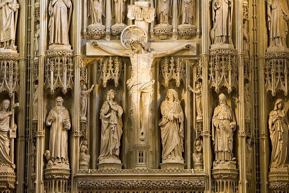 The Wallingford Screen, a Victorian replacement, in St Alban's Cathedral in Hertfordshire, United Kingdom