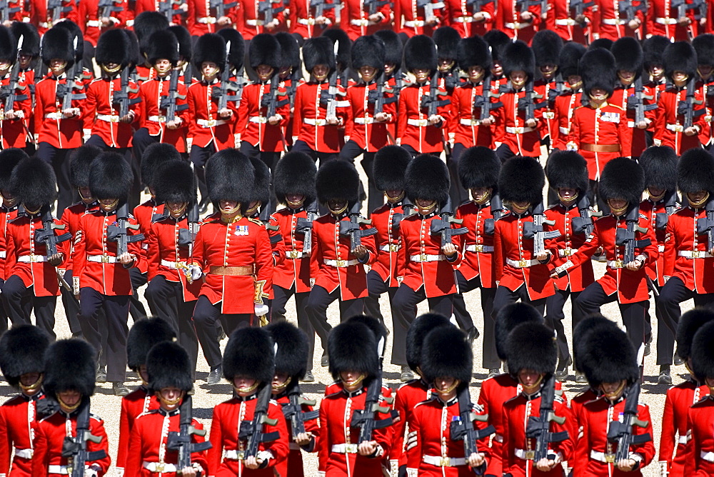 Military Parade parade soldiers with SLR rifles London, United Kingdom.