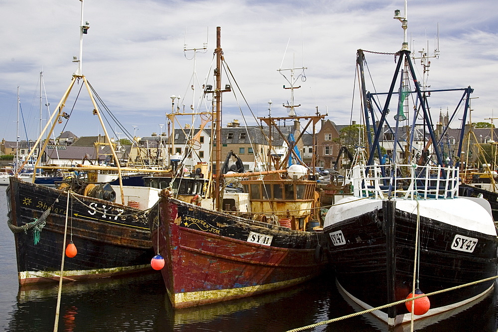 Trawler fishing boats in Stornoway, Outer Hebrides, United Kingdom